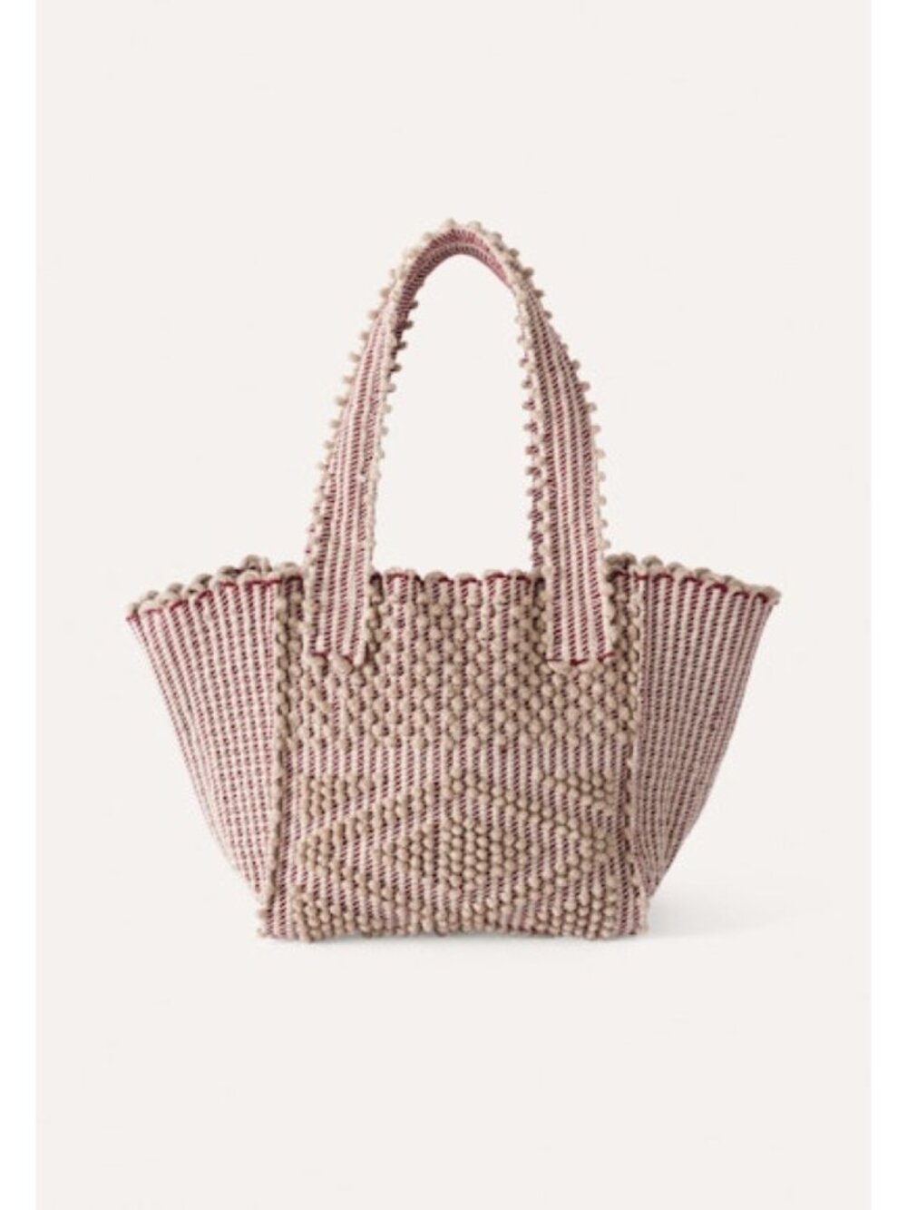 Antonello Tedde Knotted Cotton & Linen Bag in Burgundy